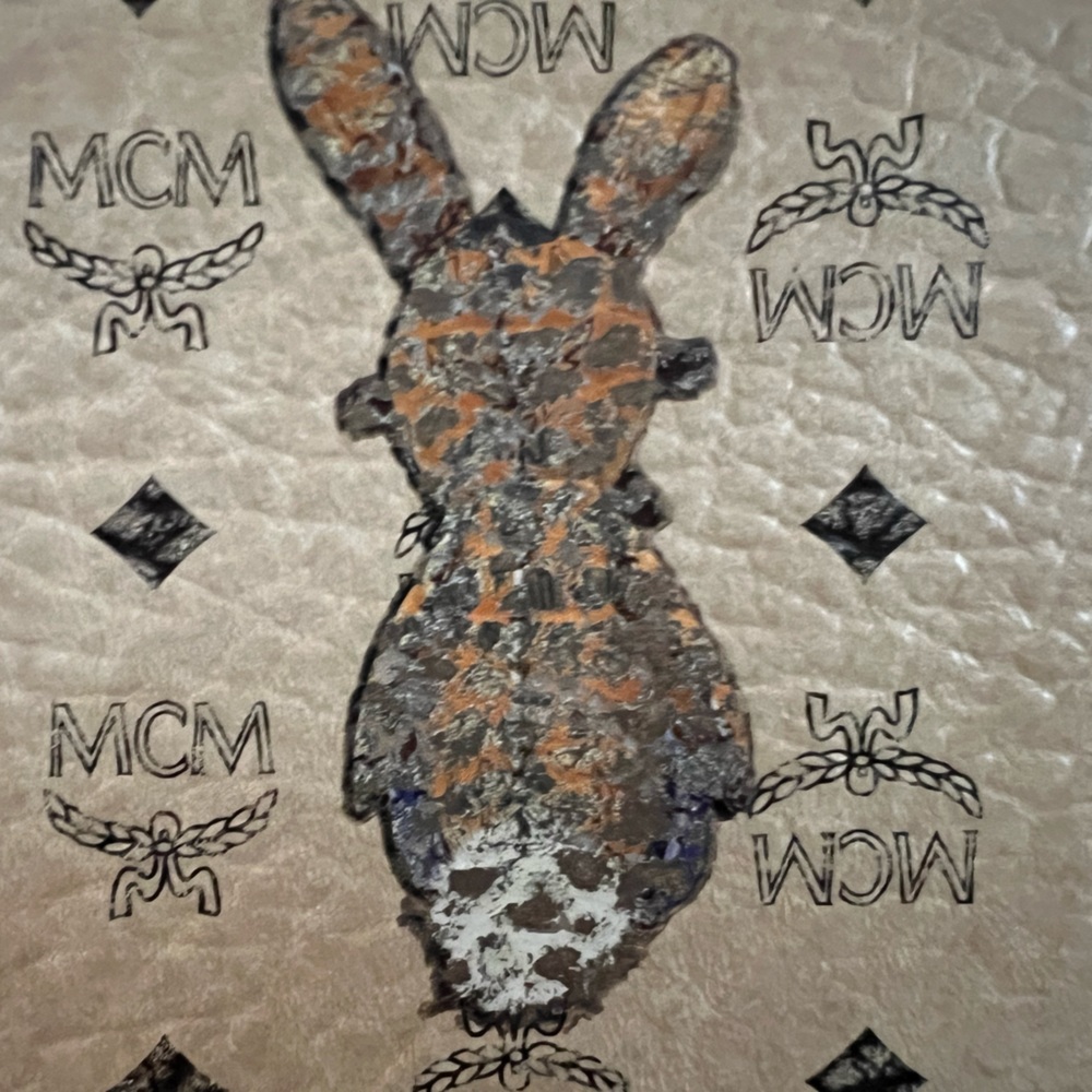 MCM Visetos Rabbit Leather Zip Around Long Wallet Pink Interior Canvas HOST PICK - Picture 3 of 12